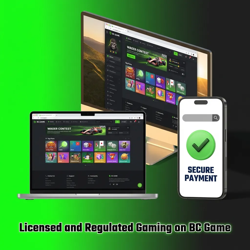 BC Game licence badge showing Curaçao eGaming 5536/JAZ, highlighting secure, regulated casino play for Indian users