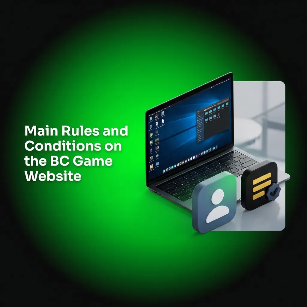 Infographic summarizing BC Game India rules: age 18+, one account, KYC checks, bonus terms, and misuse penalties.